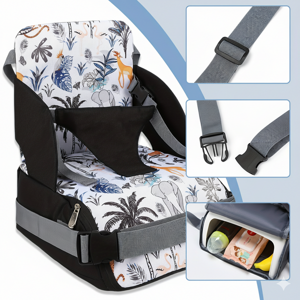 Booster Bag™ - 2 in 1 Booster Seat And Diaper Bag