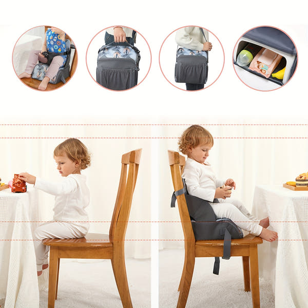 Booster Bag™ - 2 in 1 Booster Seat And Diaper Bag