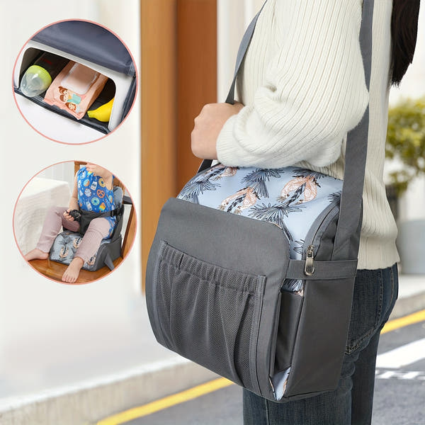 Booster Bag™ - 2 in 1 Booster Seat And Diaper Bag